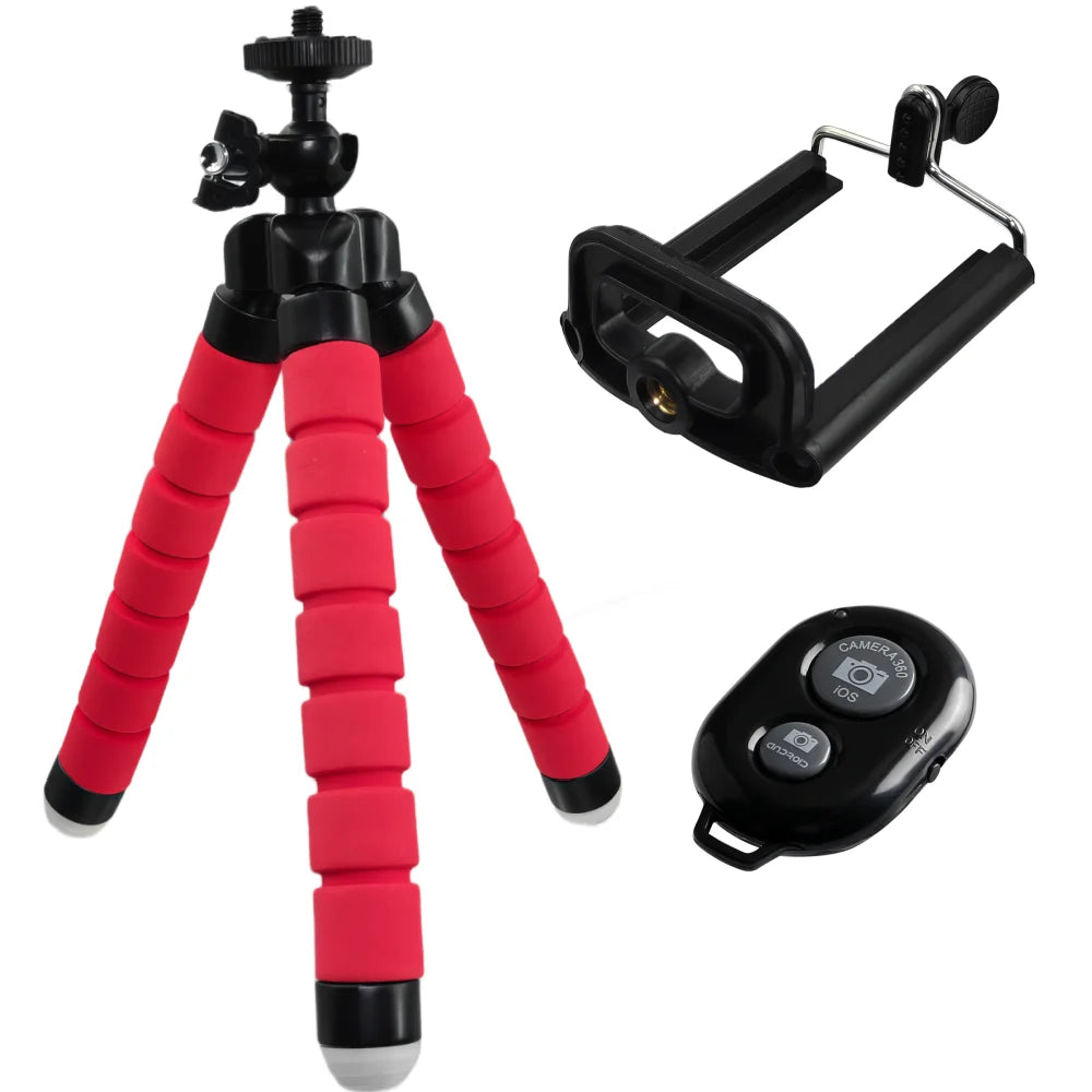 Versatile Portable Mini Tripod for Smartphones - Perfect Selfie Stick and Action Camera Stand with Holder Clip