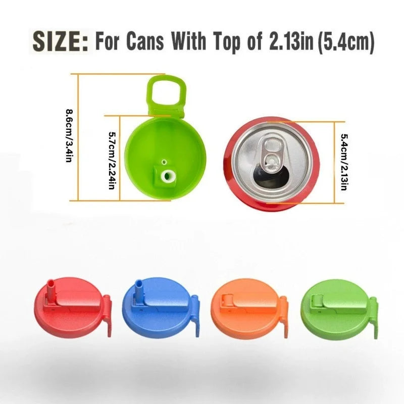 Reusable Silicone Soda Can Lid with Straw Bpa‑Free Leak‑Proof Beverage Can Cover for Beer Juice Travel Picnic