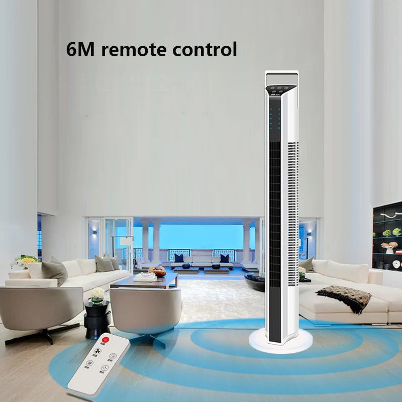75Cm/95Cm/115Cm Height Electric Fan Household Tower Fan Floor Remote Control Automatic Oscillating Bladeless Fan Low Noise