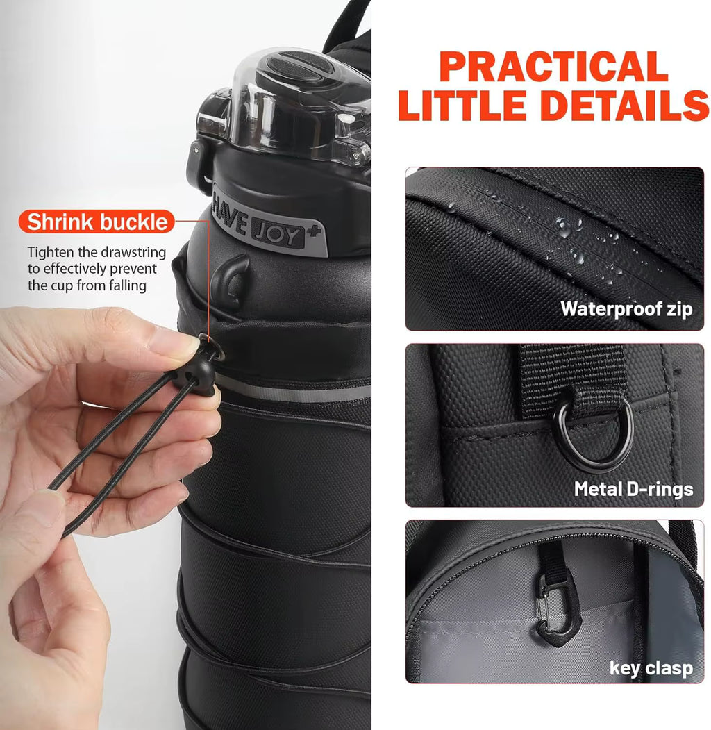 Geestock Fitness Magnetic Water Bottle Bag Outdoor Sports Water Cup Storage Bag Large Capacity Magnetic Gym Water Bottle Bag