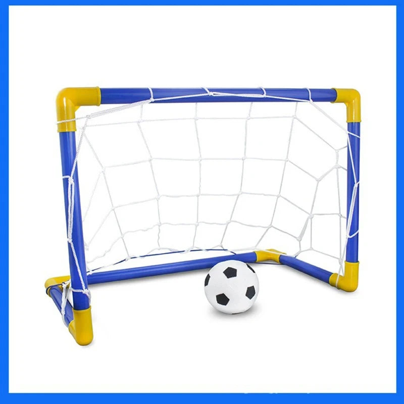 Lightweight Portable Micro Soccer Goal Set with Net Pump and Ball for Indoor/Outdoor Park and Beach Training