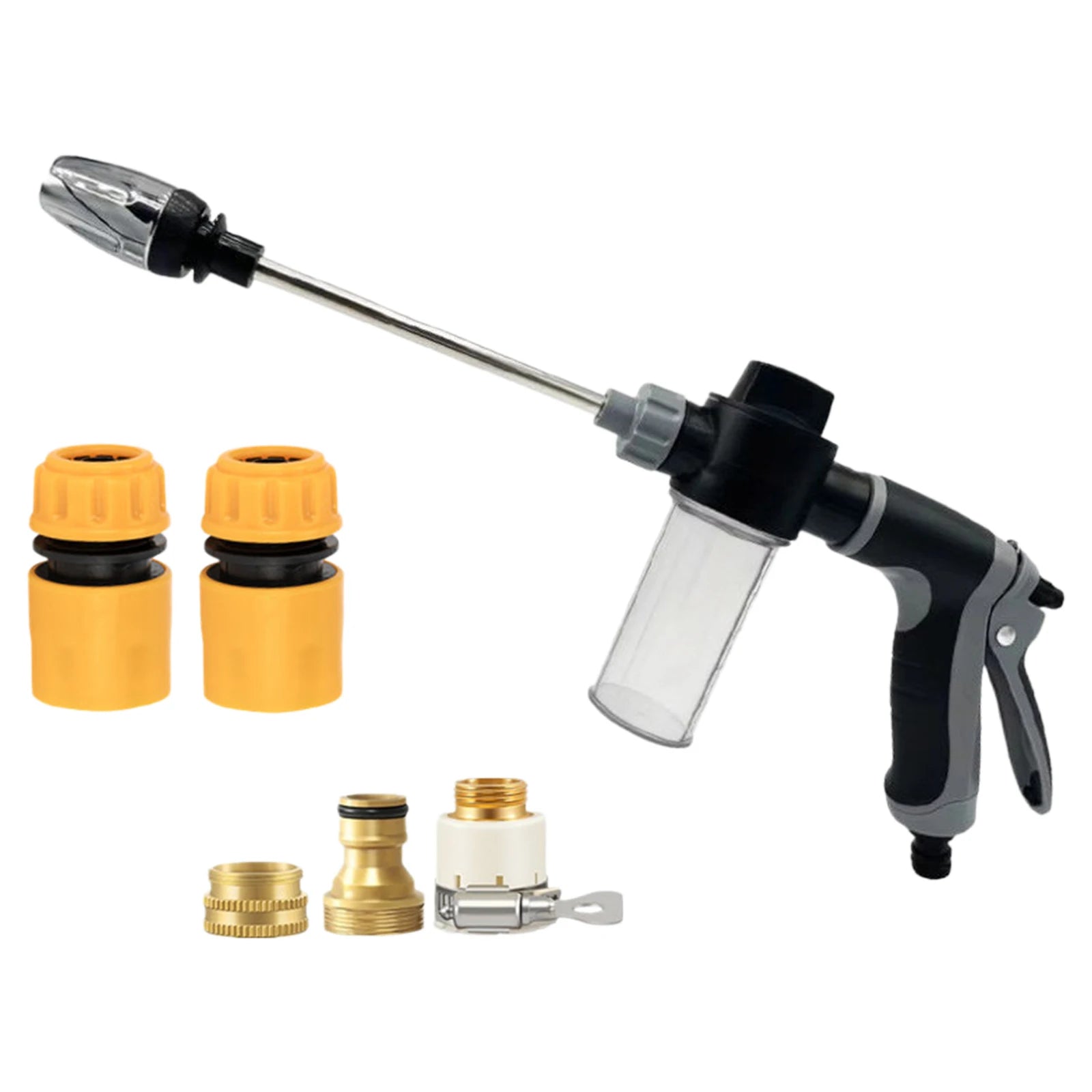 High Pressure Car Wash Sprayer W/ Adjustable Nozzle Garden Hose Pressure Washer Waterblitz Turbowasher Foam Gun for Car Cleaning