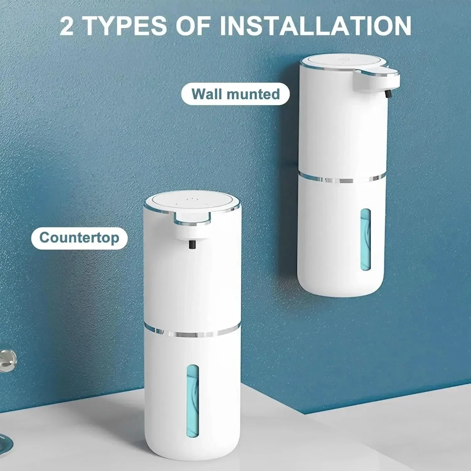 Automatic Soap Dispenser Touchless Foaming Soap Dispenser 380Ml USB Rechargeable Electric 4 Level Adjustable for Home