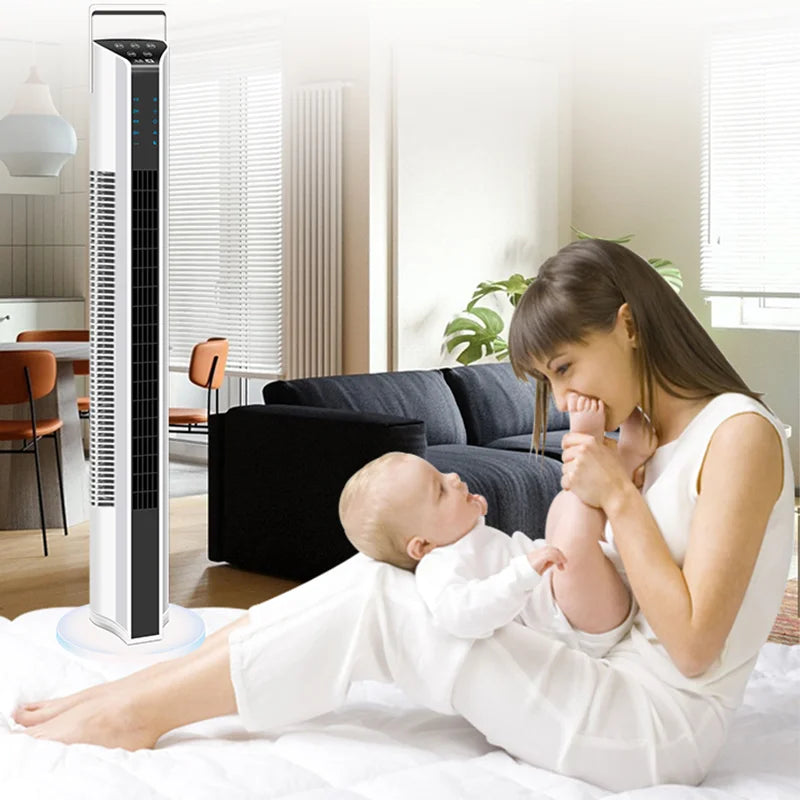 75Cm/95Cm/115Cm Height Electric Fan Household Tower Fan Floor Remote Control Automatic Oscillating Bladeless Fan Low Noise