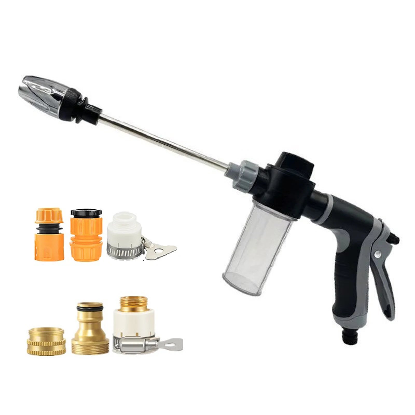 High Pressure Car Wash Sprayer W/ Adjustable Nozzle Garden Hose Pressure Washer Waterblitz Turbowasher Foam Gun for Car Cleaning