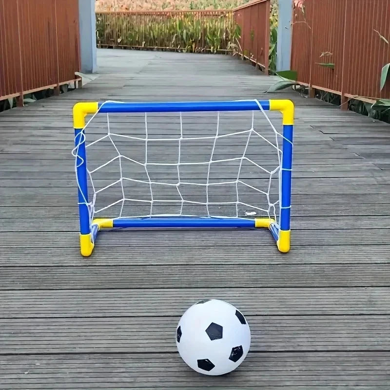 Lightweight Portable Micro Soccer Goal Set with Net Pump and Ball for Indoor/Outdoor Park and Beach Training