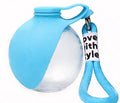 2-In-1 Dog Water Bottle Outdoor Walking Folding Portable Plastic Water Cup with Lanyard Hook Leakproof Dog Water Drink Bottle