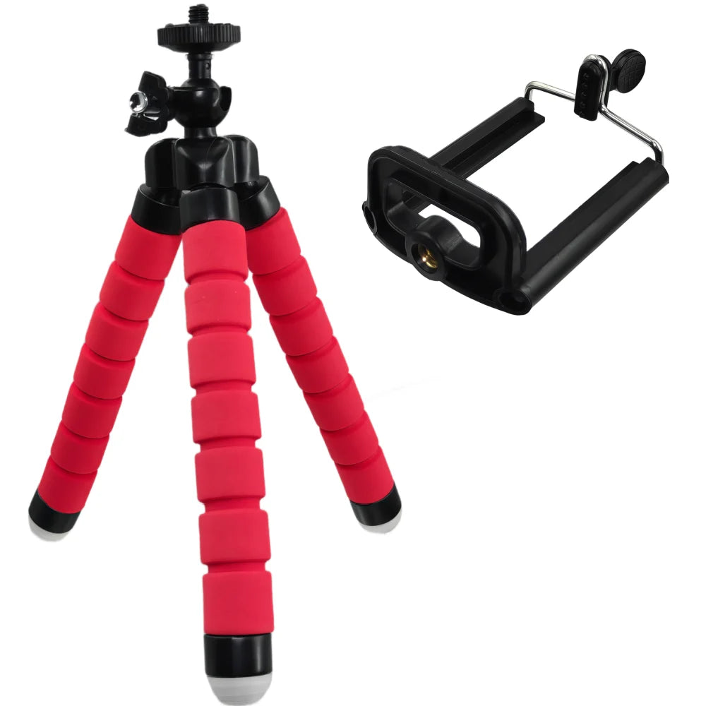 Versatile Portable Mini Tripod for Smartphones - Perfect Selfie Stick and Action Camera Stand with Holder Clip