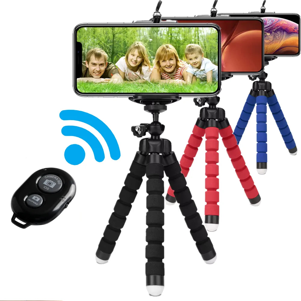 Versatile Portable Mini Tripod for Smartphones - Perfect Selfie Stick and Action Camera Stand with Holder Clip