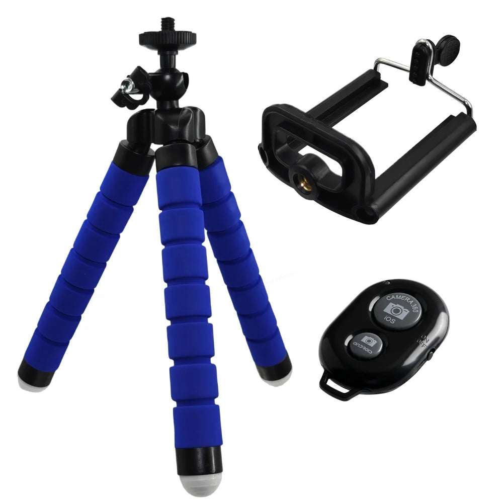 Versatile Portable Mini Tripod for Smartphones - Perfect Selfie Stick and Action Camera Stand with Holder Clip