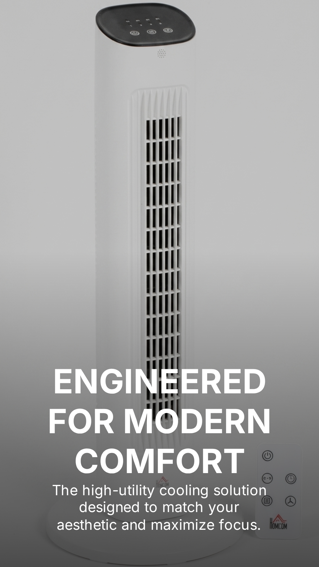 Tower Fan with Remote Control & Timer